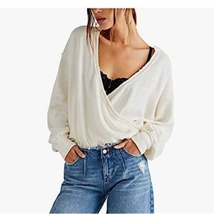 NWT Free People Anyway Tee gardenia